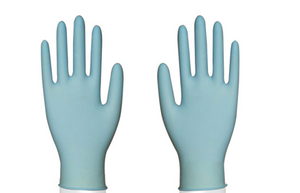 Синие нитриловые смотровые перчатки